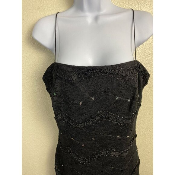 JS COLLECTIONS Black Lace Cocktail Dress 6 Petite Whimsigoth Fairy Grunge Y2K 90 - Picture 12 of 14